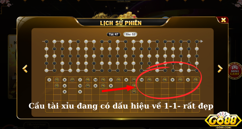 Cách Bắt Cầu Tài Xỉu 1-1 Hiệu Quả Tại Go88